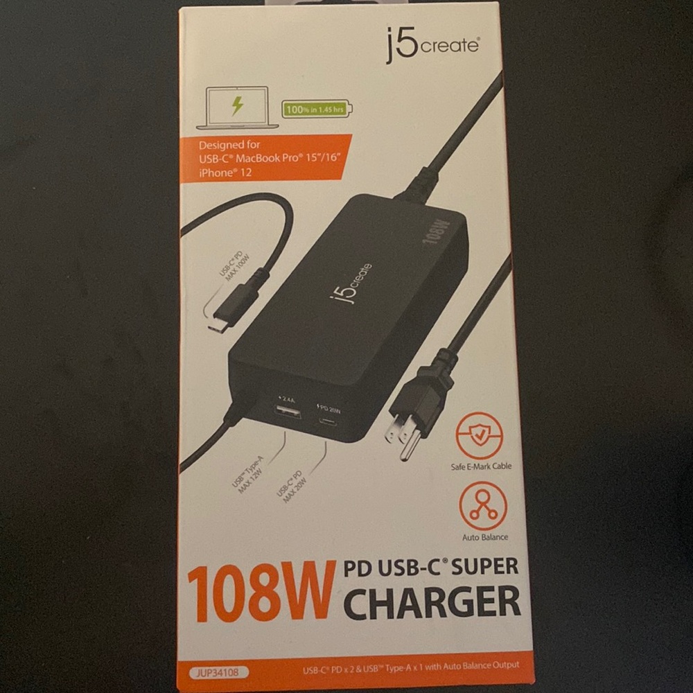 J5create New USB-C Laptop Charger